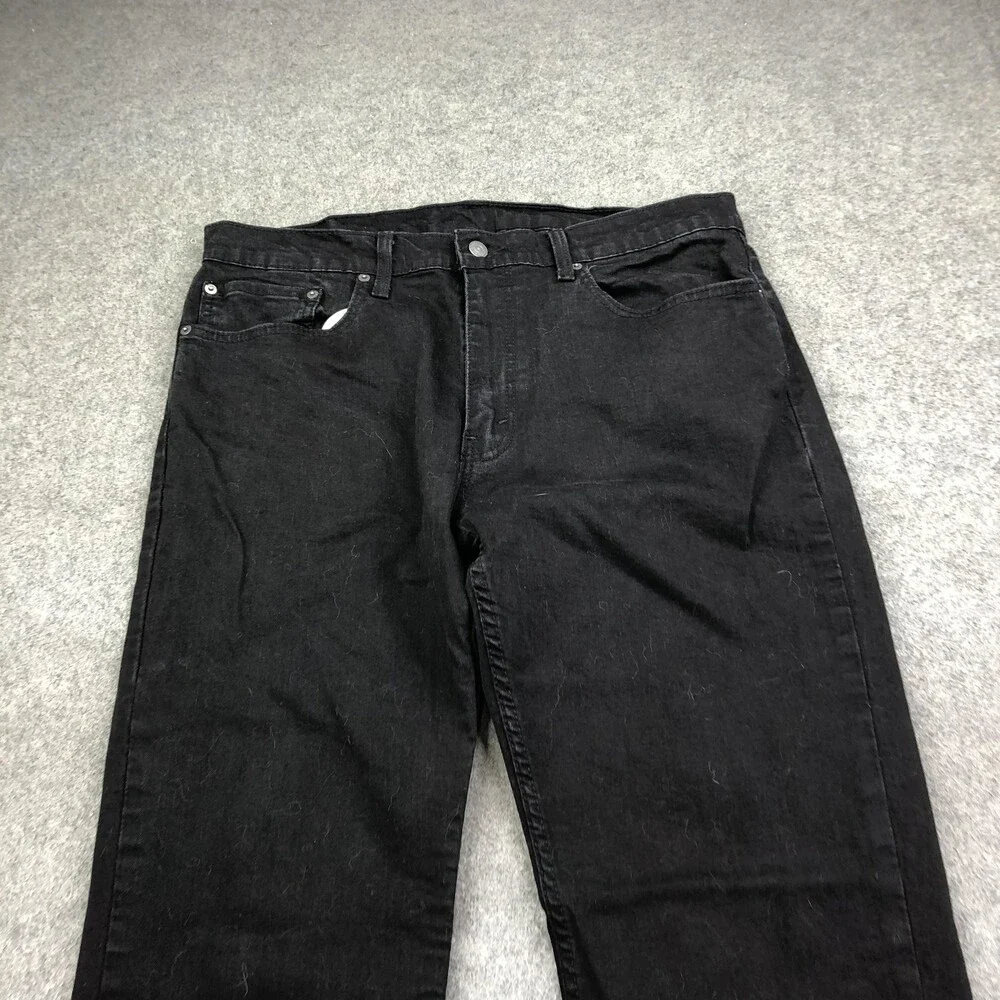 Levis 559 Jeans Mens 36x32 Black Dark Wash Relaxed Straight Denim Pants Casual